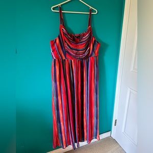 Torrid 3X beautiful multi-color maxi dress